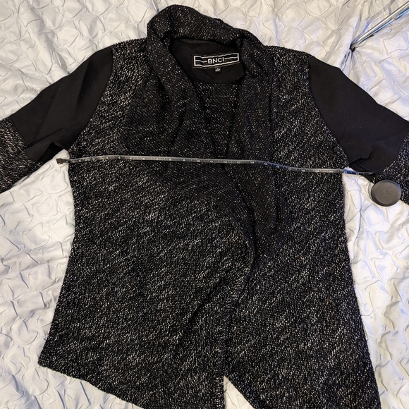 BNCI Black and White Speckled Textured Cardigan - Picture 2 of 5